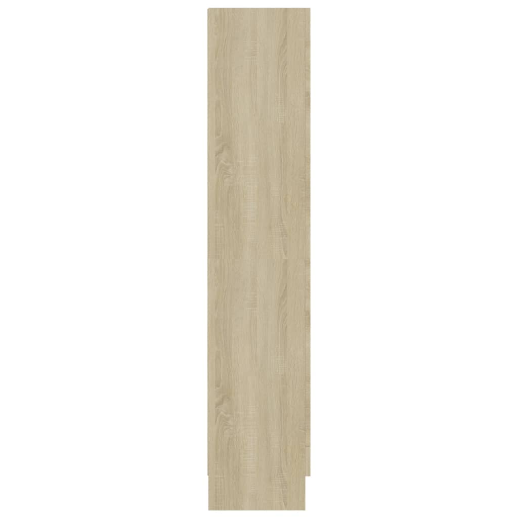 vidaXL Vitrininė spintelė, ąžuolo, 82,5x30,5x150cm, apdirbta mediena