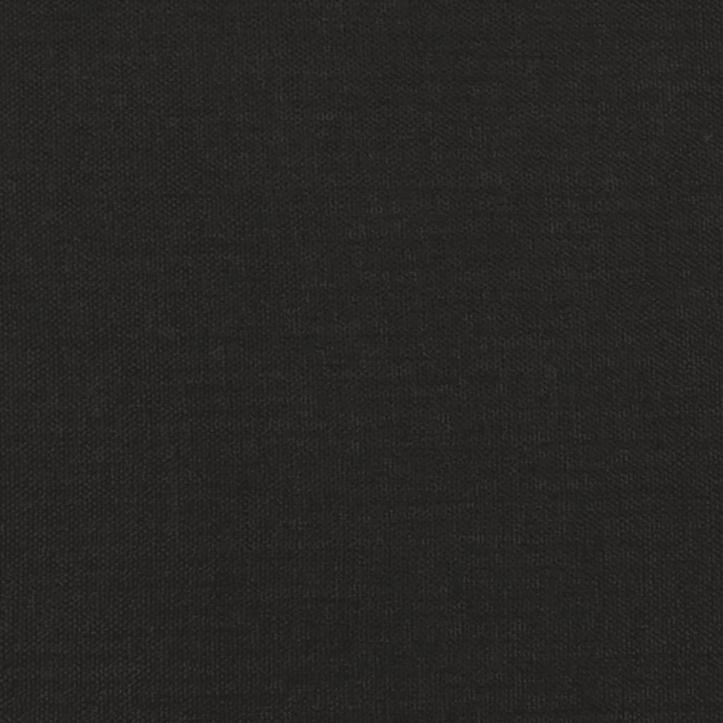vidaXL Poilsio kėdė su taburete, juodos spalvos, audinys