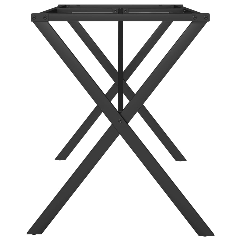 vidaXL Valgomojo stalo kojos, 140x60x73cm, ketus, X formos rėmas