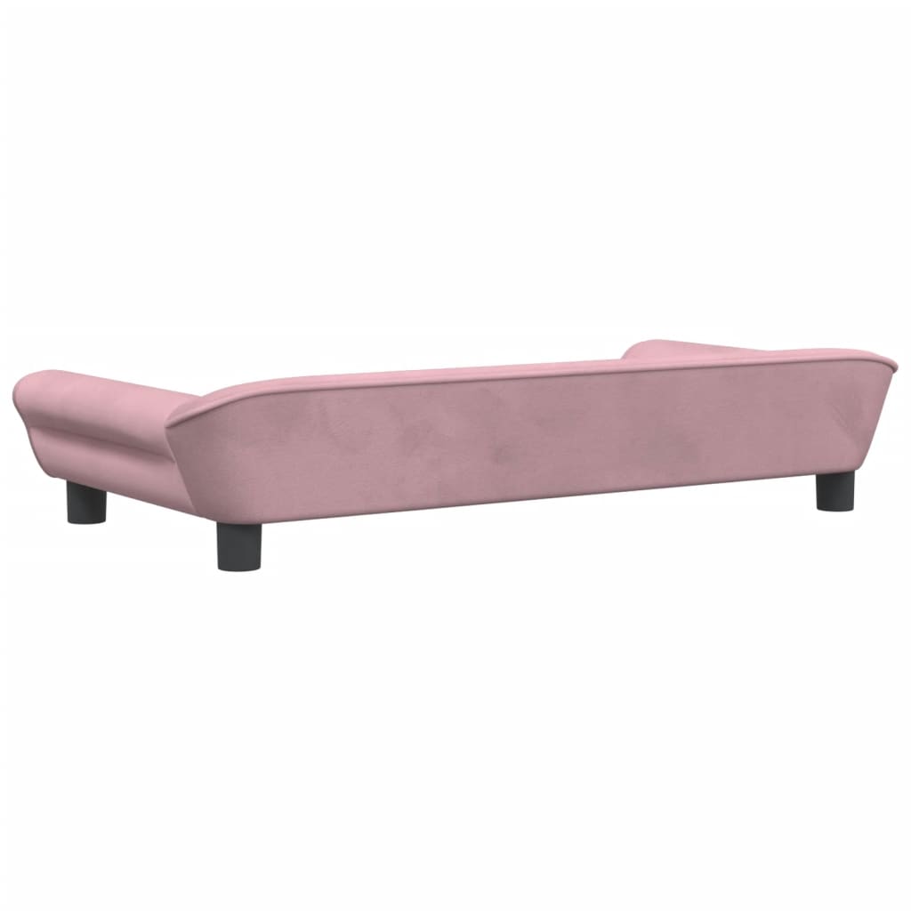 vidaXL Vaikiška sofa, rožinės spalvos, 100x50x26cm, aksomas