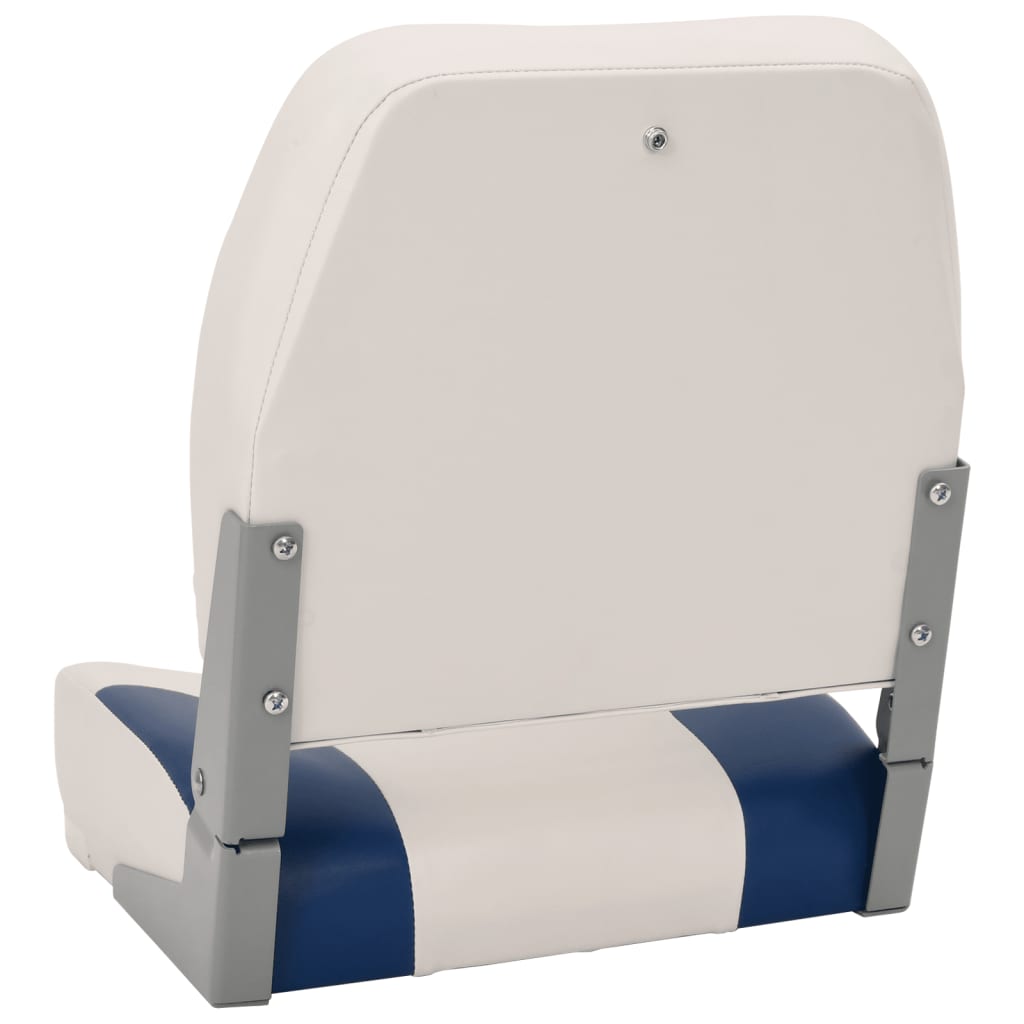 vidaXL Sulankstomos valties sėdynės rinkinys, 2 dalių, mėlyna/balta