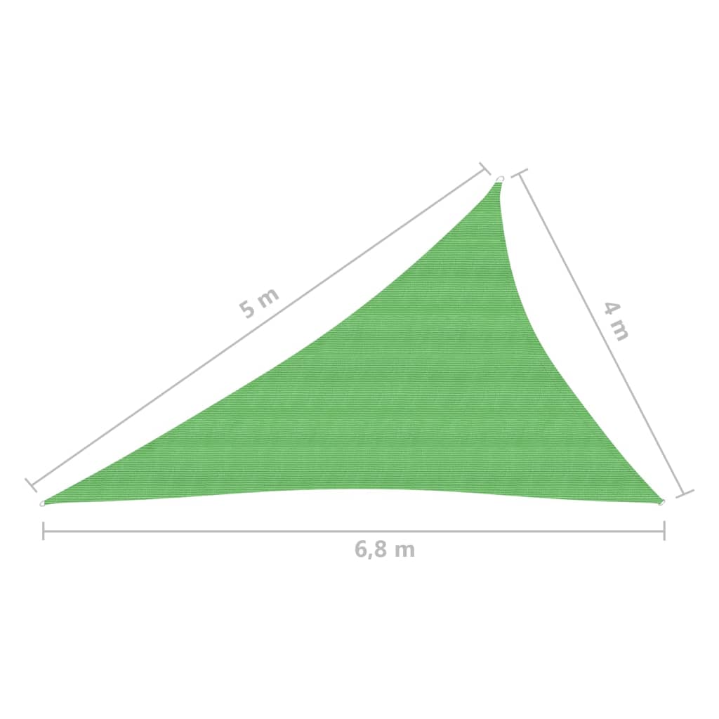 vidaXL Uždanga nuo saulės, šviesiai žalia, 4x5x6,8m, HDPE, 160g/m²