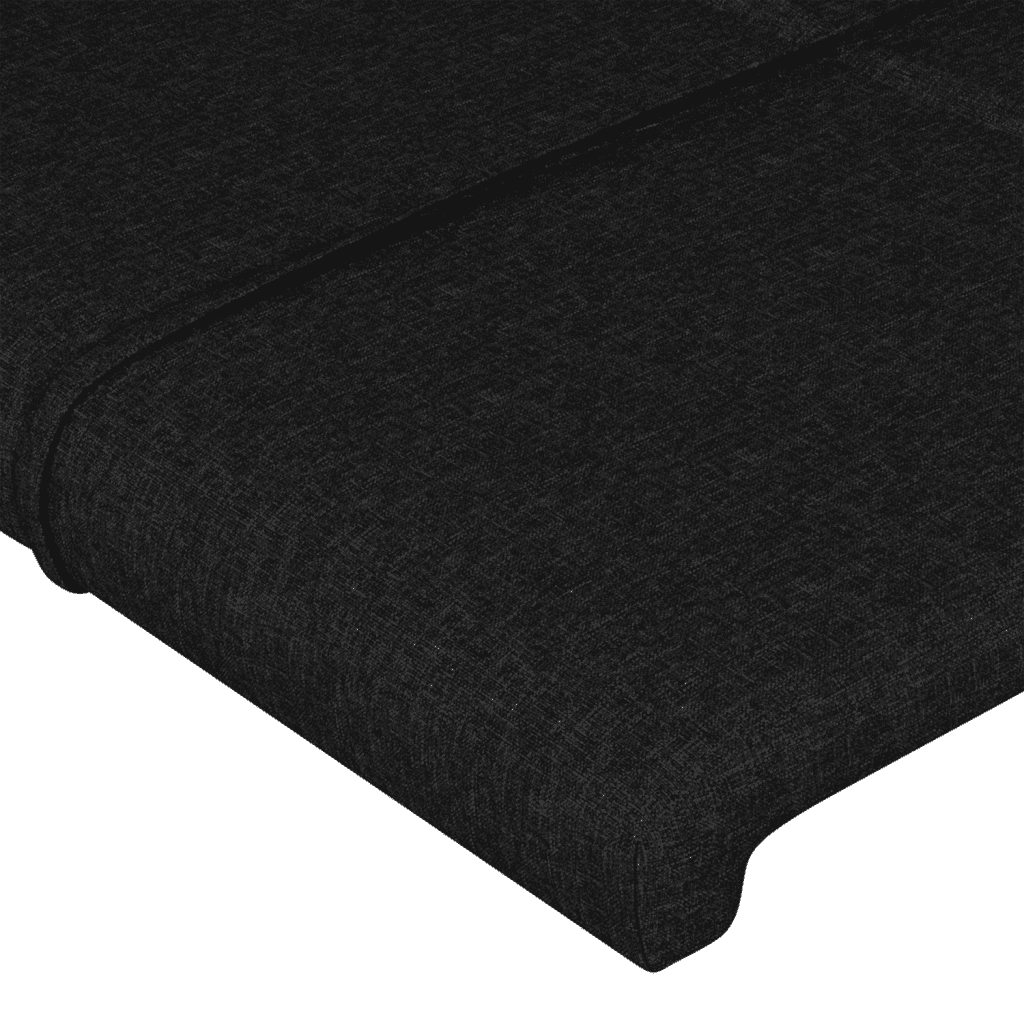 vidaXL Lova su spyruoklėmis ir čiužiniu, juoda, 90x190 cm, audinys