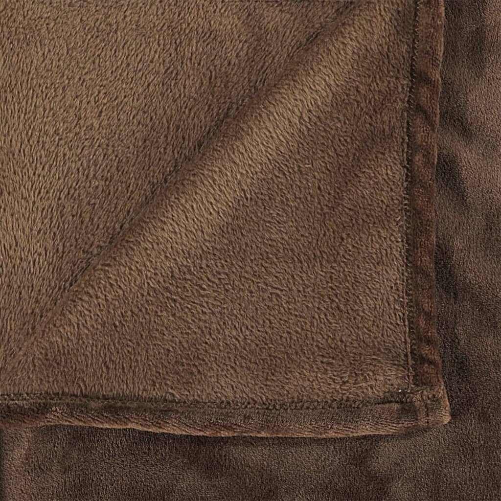 vidaXL Apklotas, kakavos rudas, 130x170cm, poliesteris