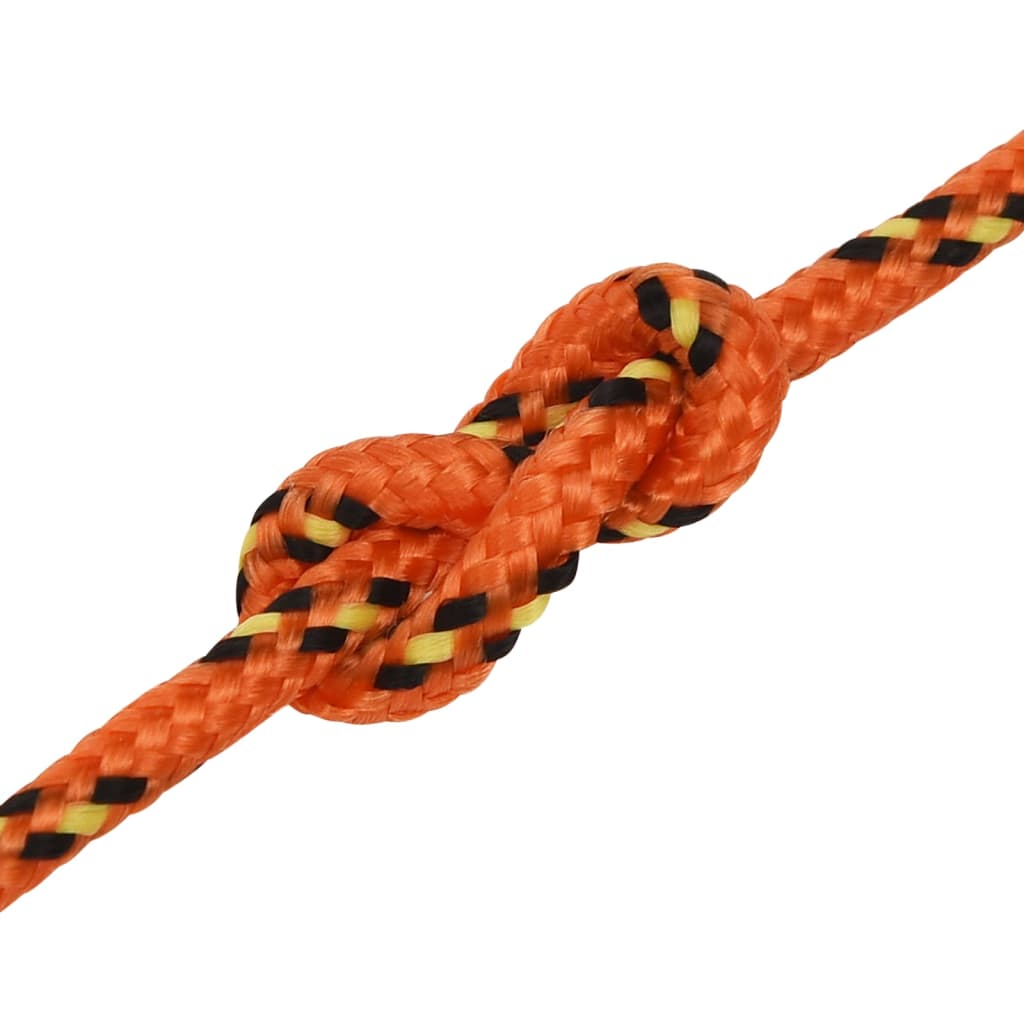 vidaXL Valties virvė, oranžinės spalvos, 4mm, 100m, polipropilenas