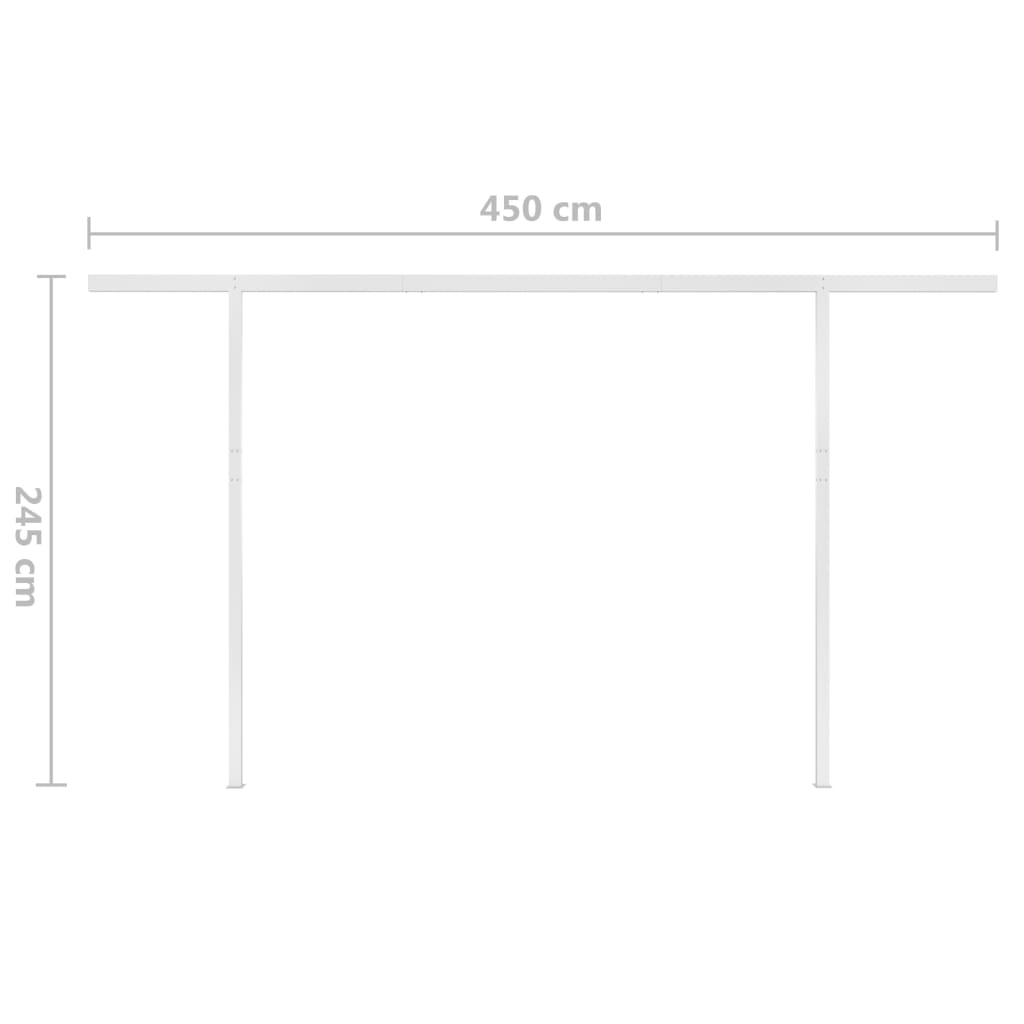 vidaXL Automatiniu būdu ištraukiama markizė, oranžinė ir ruda, 4,5x3m