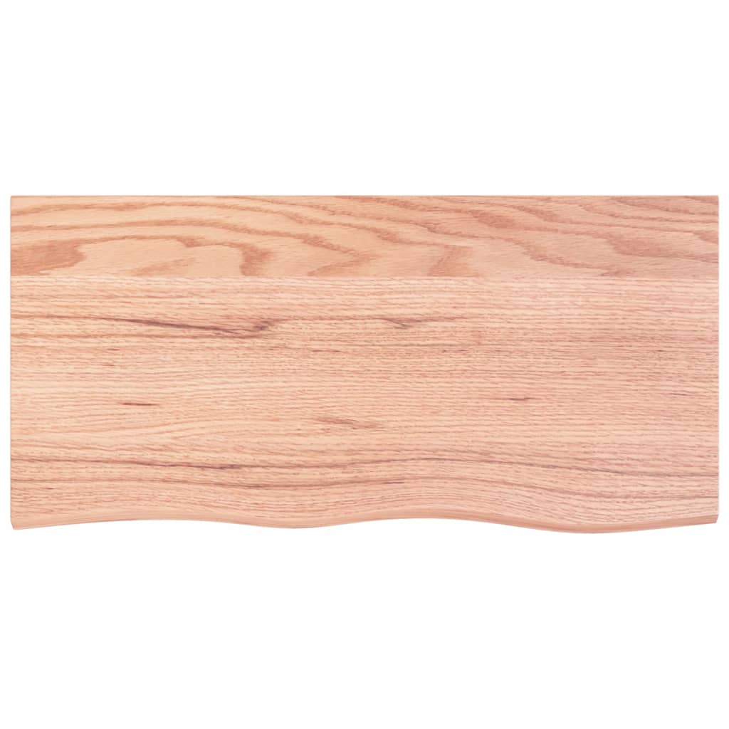 vidaXL Vonios stalviršis, šviesiai rudas, 100x50x(2-6)cm, mediena