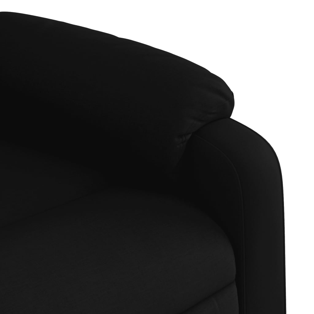 vidaXL Atlošiamas krėslas, juodos spalvos, audinys