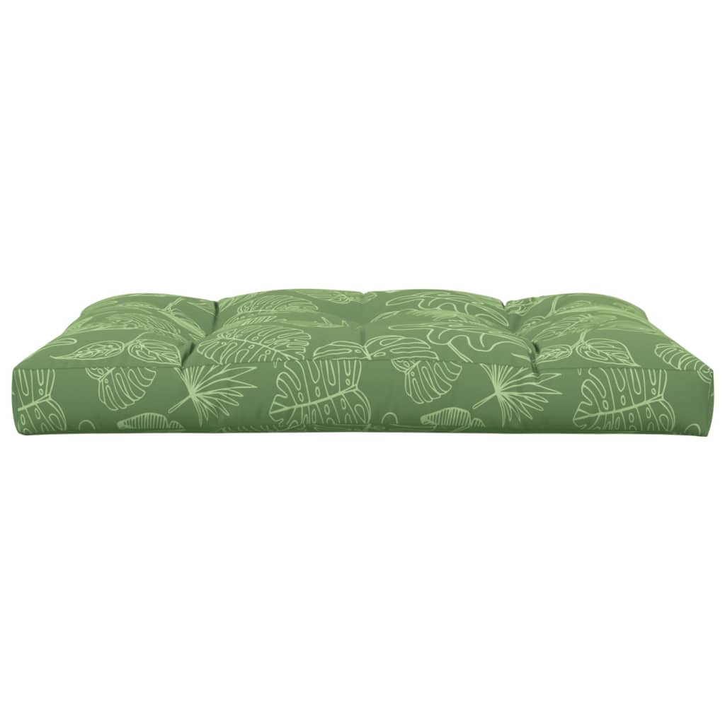 vidaXL Paletės pagalvėlė, 120x80x12cm, audinys, su lapais