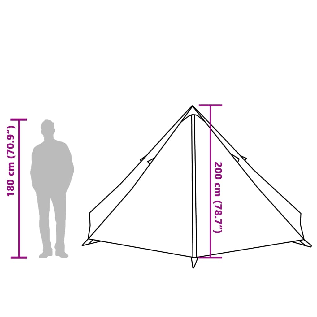 vidaXL Šeimos palapinė, mėlyna, aštuonvietė, tipi, atspari vandeniui