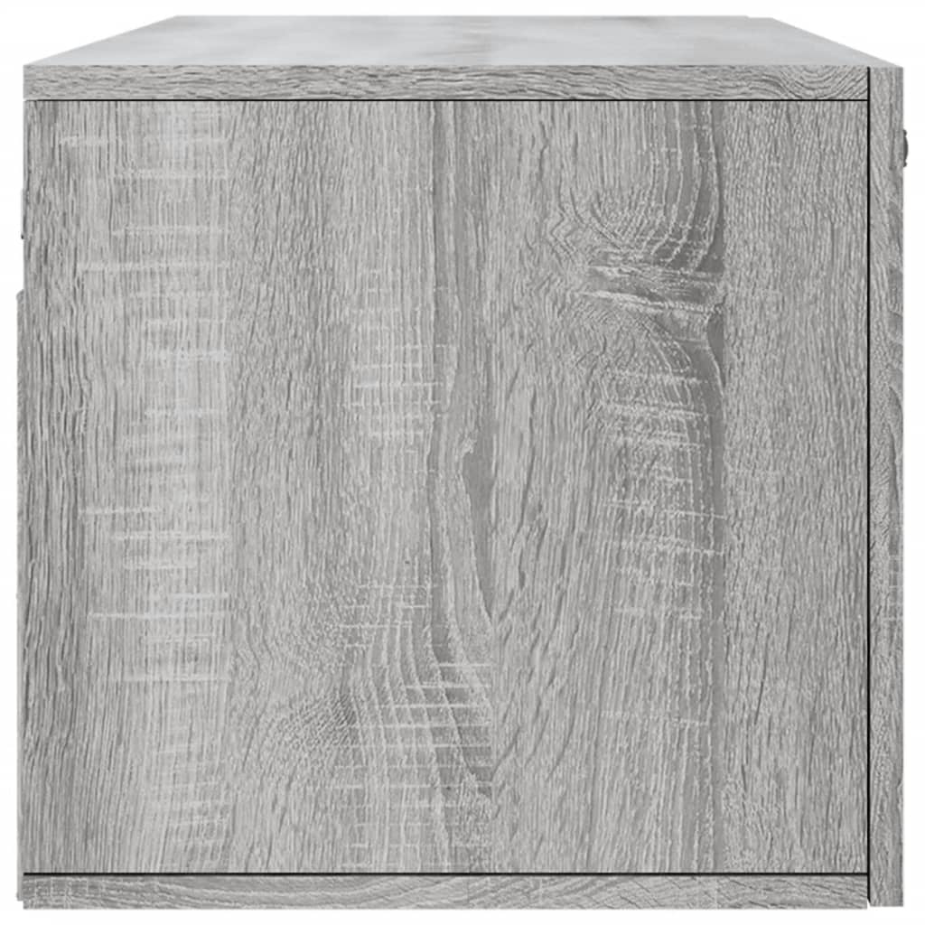 vidaXL Sieninė spintelė, pilka ąžuolo, 100x36,5x35cm, apdirbta mediena