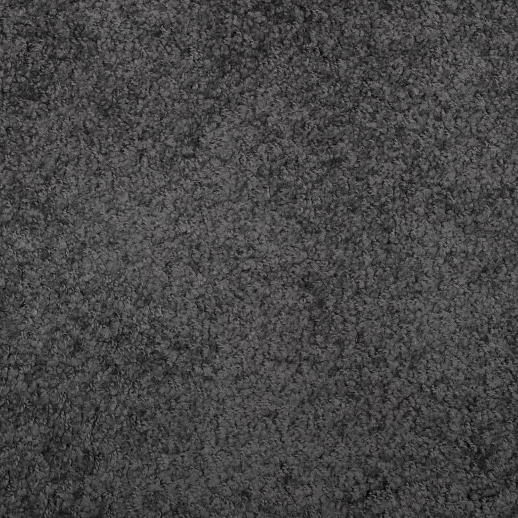 vidaXL Shaggy kilimas PAMPLONA, antracito, 120x120cm, aukšti šereliai