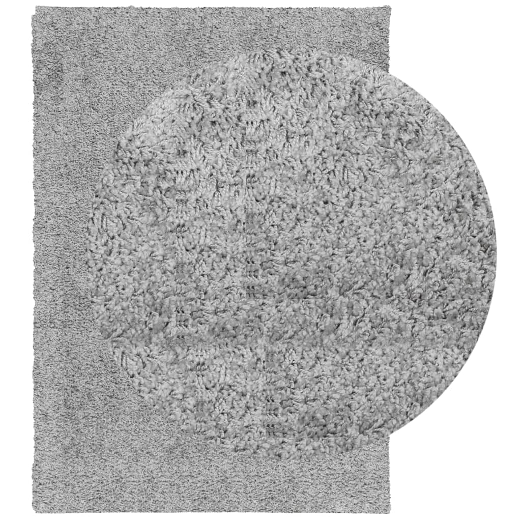 vidaXL Shaggy kilimas PAMPLONA, pilkas, 160x230cm, aukšti šereliai