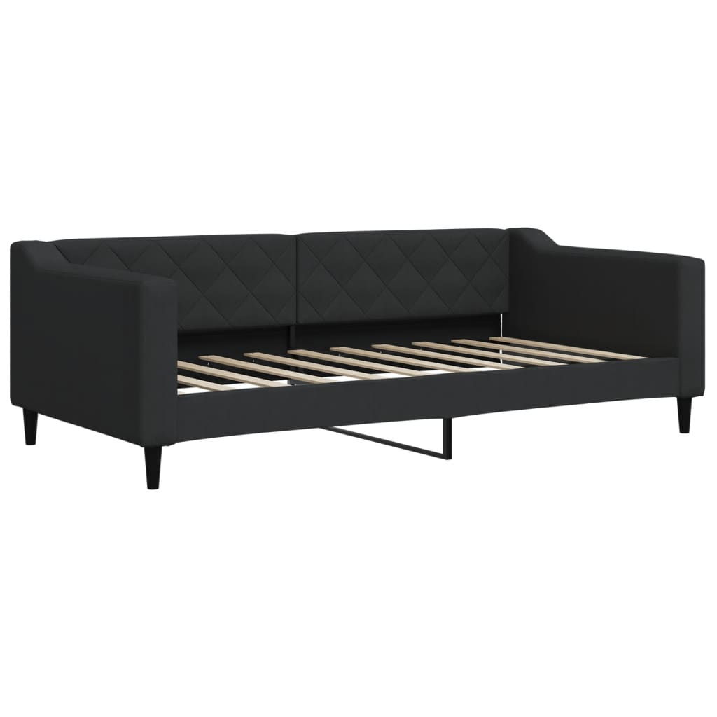 vidaXL Sofa, juodos spalvos, 90x190cm, audinys