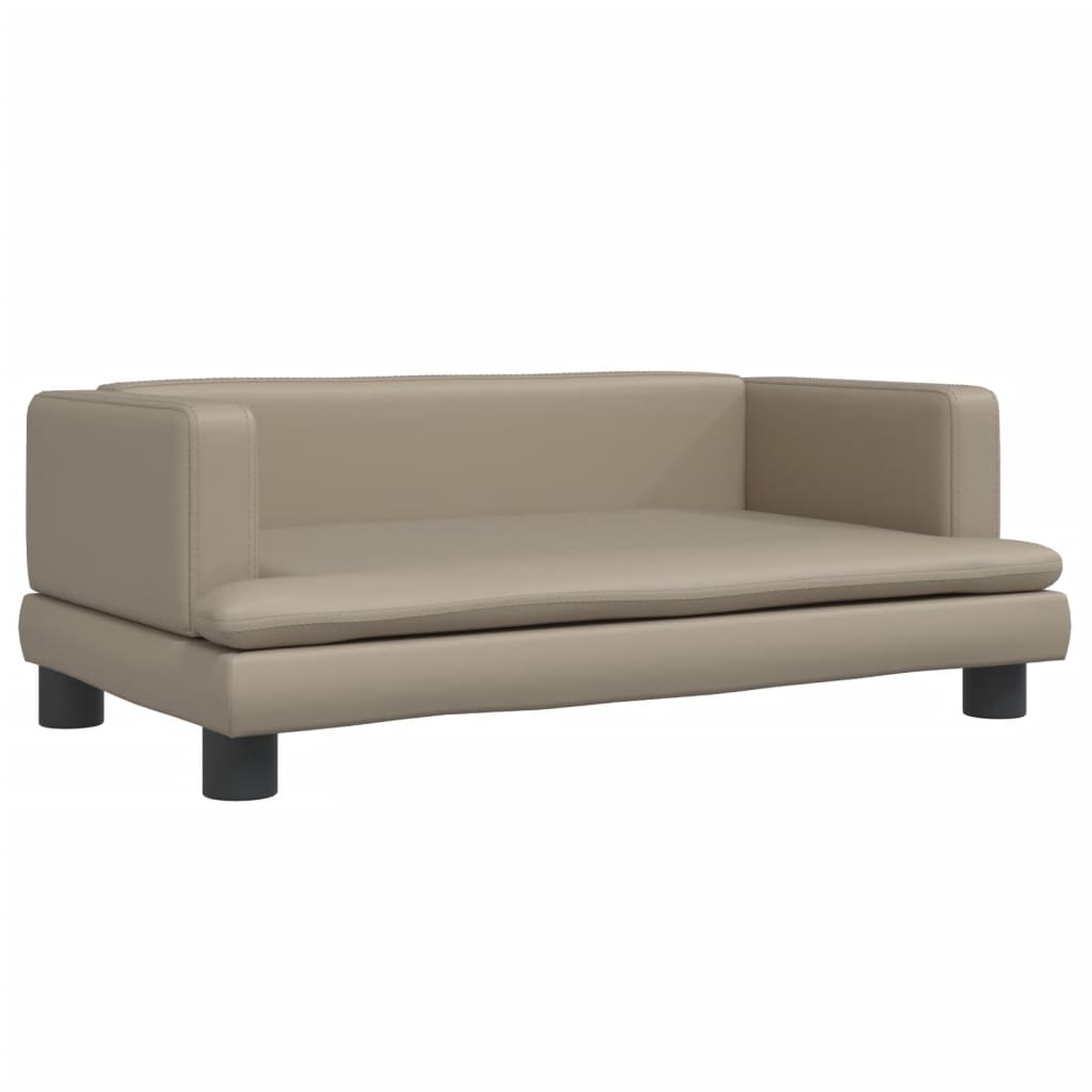 vidaXL Vaikiška sofa, kapučino spalvos, 80x45x30cm, dirbtinė oda