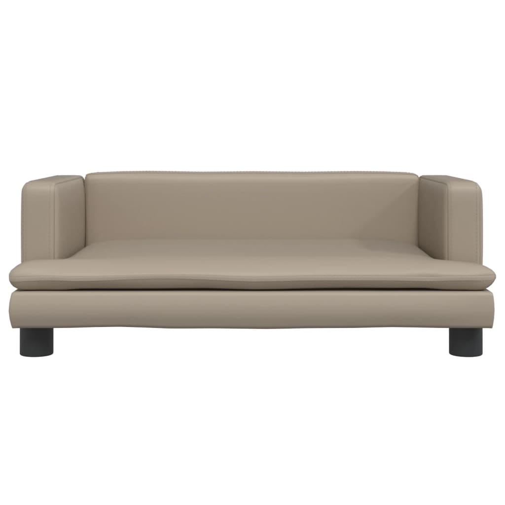 vidaXL Vaikiška sofa, kapučino spalvos, 80x45x30cm, dirbtinė oda