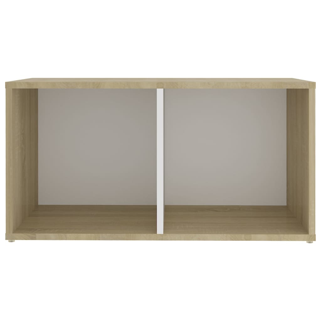 vidaXL TV spintelės, 2vnt., baltos/ąžuolo, 72x35x36,5cm, mediena