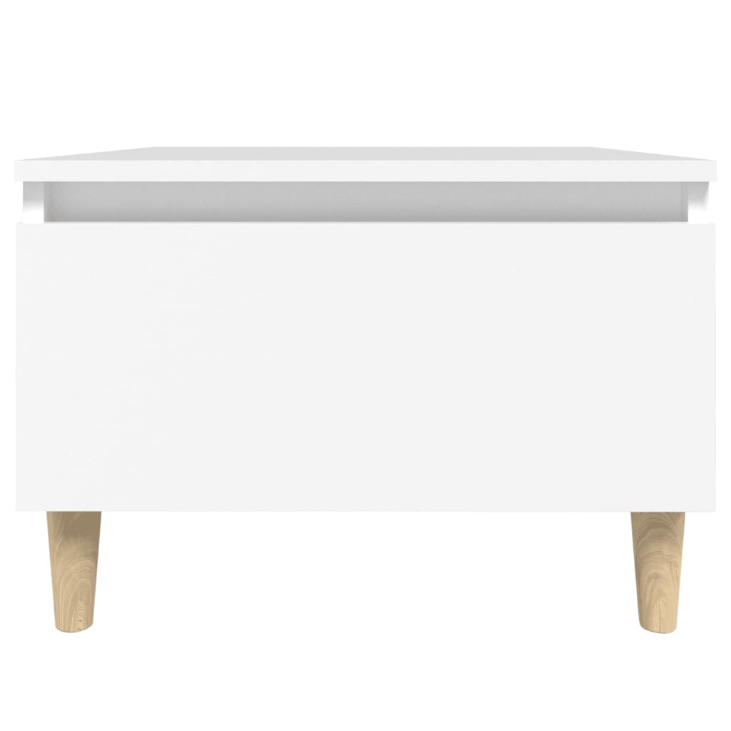 vidaXL Šoninis staliukas, baltos spalvos, 50x46x35cm, apdirbta mediena
