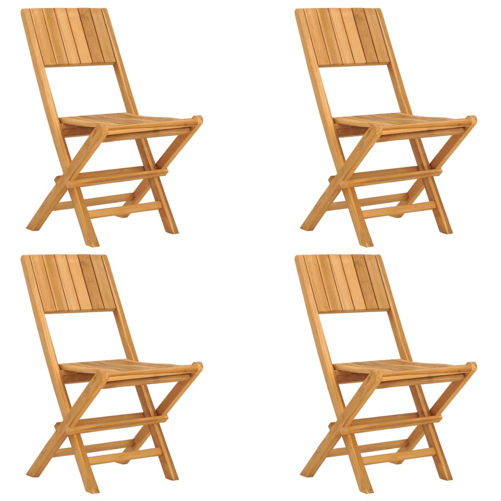 vidaXL Sulankstomos sodo kėdės, 4vnt., 47x61x90cm, tikmedžio masyvas