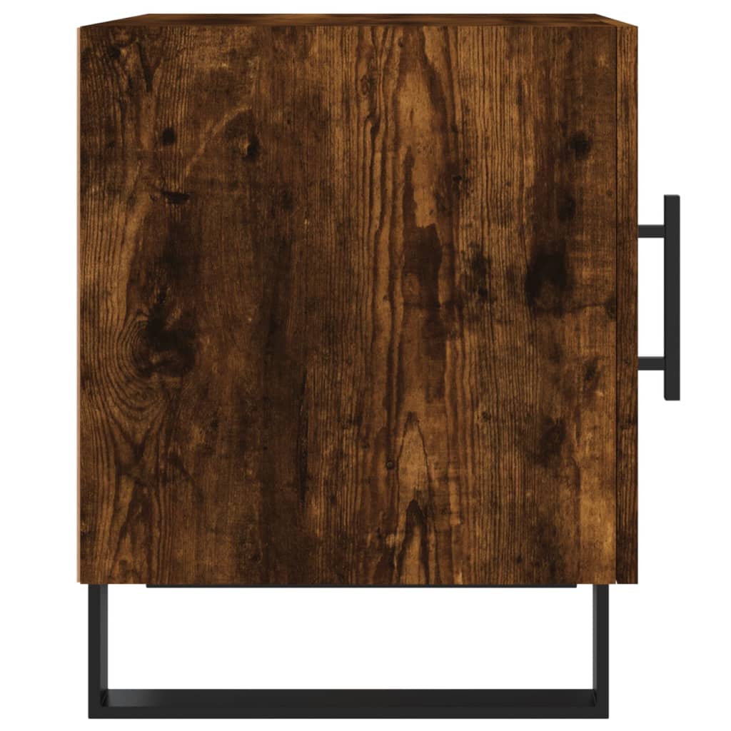 vidaXL Naktinė spintelė, dūminio ąžuolo, 40x40x50cm, apdirbta mediena
