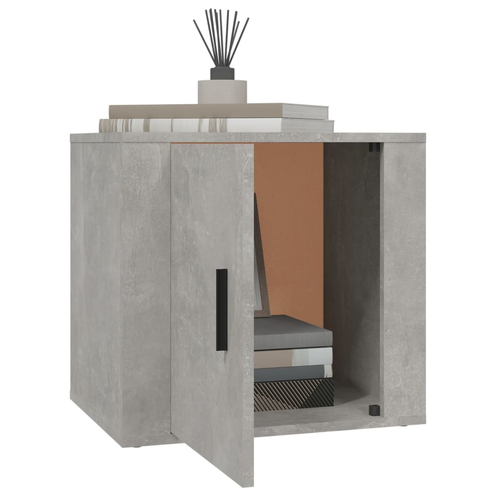 vidaXL Naktinė spintelė, betono pilkos spalvos, 50x39x47cm