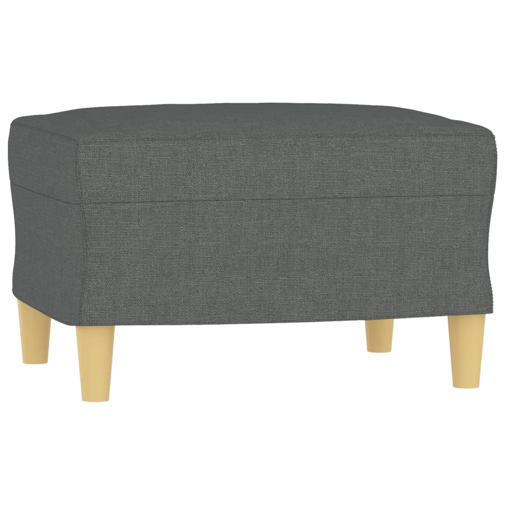 vidaXL Trivietė sofa su pakoja, tamsiai pilkos spalvos, 180cm, audinys