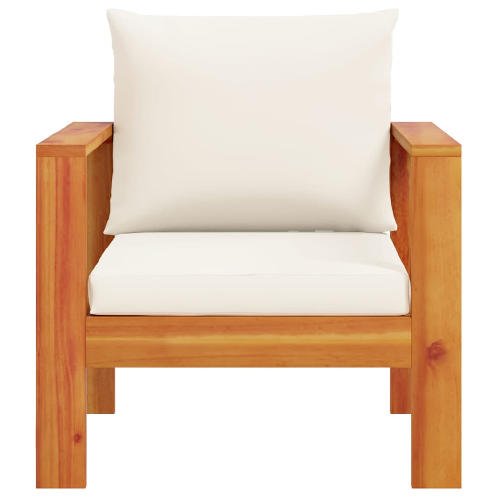 vidaXL Sodo kėdė su pagalvėlėmis, akacijos medienos masyvas