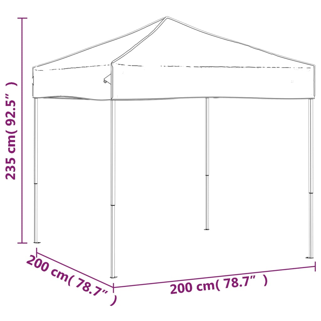 vidaXL Sulankstoma proginė palapinė, mėlynos spalvos, 2x2m