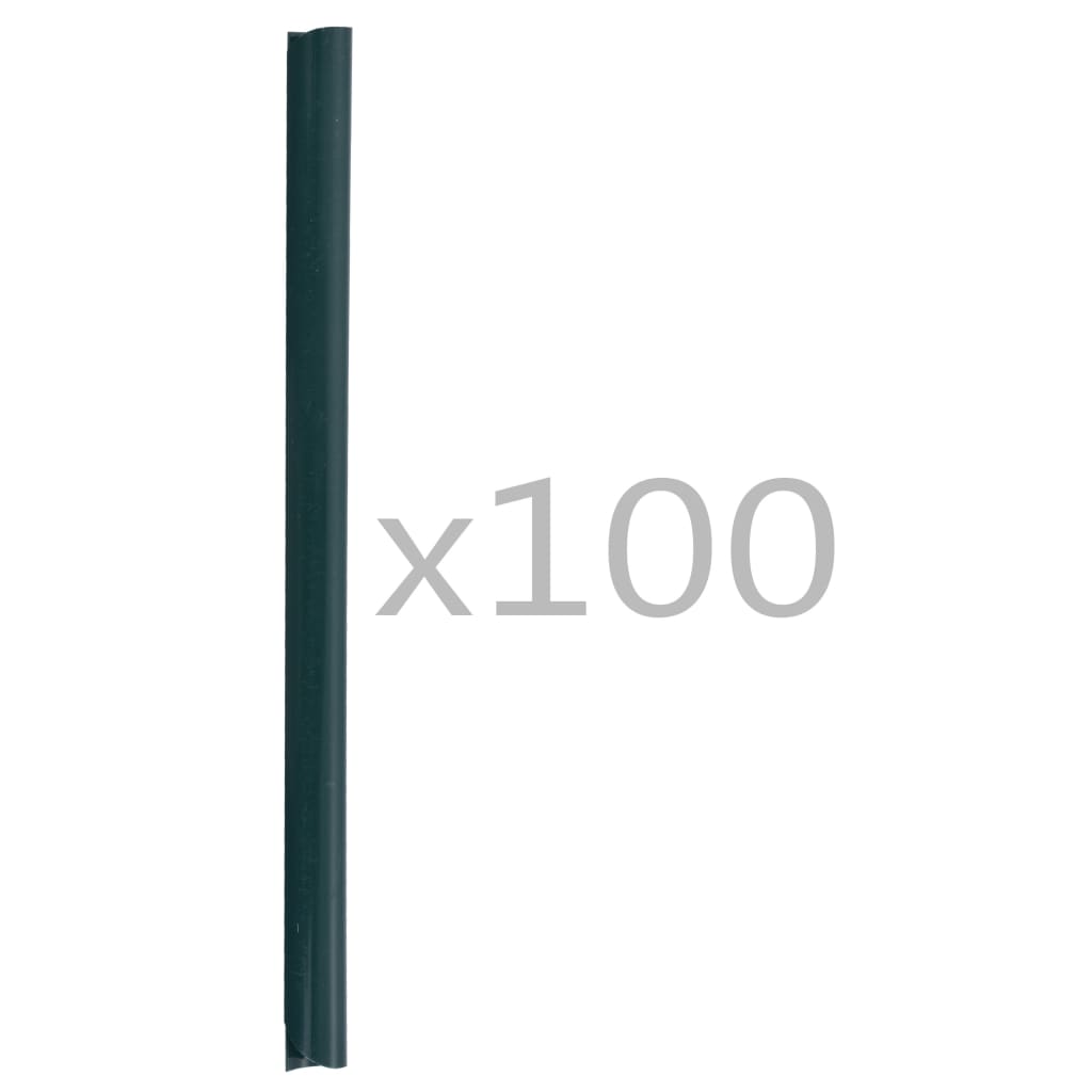 vidaXL Tvoros juostų laikikliai, 100vnt., žalios spalvos, PVC