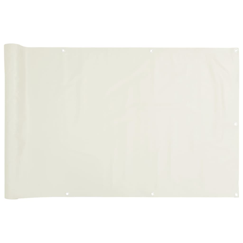 vidaXL Privatumo suteikianti balkono pertvara, balta, 400x120cm, PVC