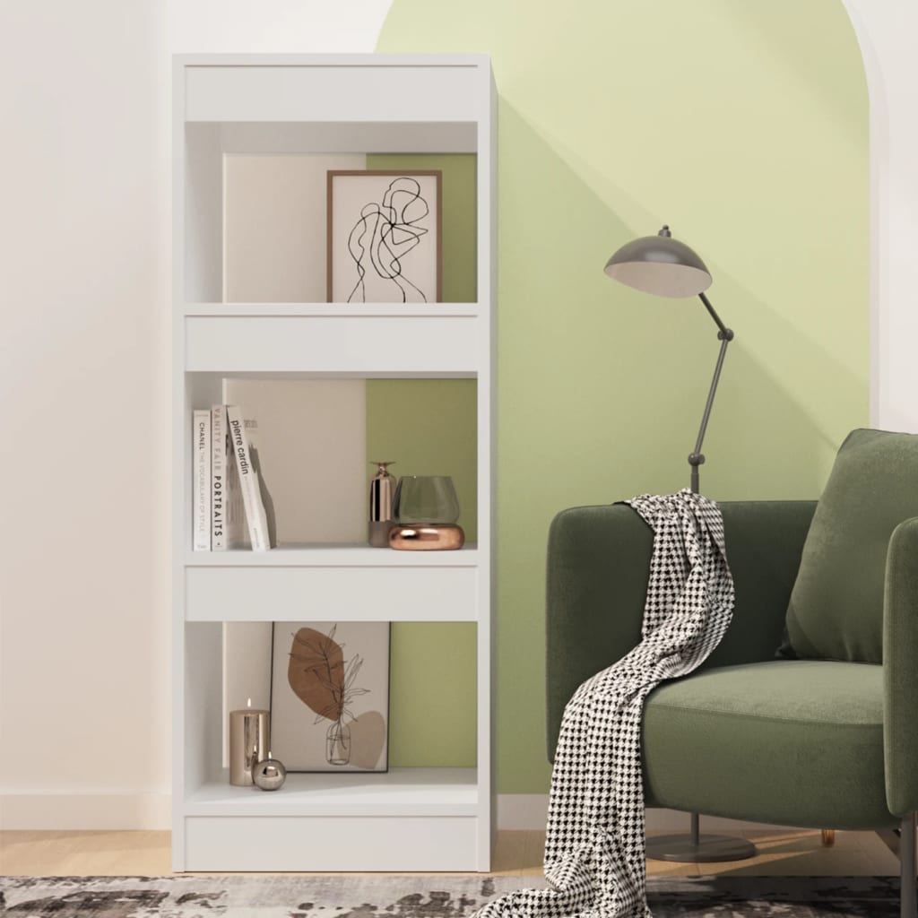 vidaXL Spintelė knygoms/kambario pertvara, balta, 40x30x103cm, mediena