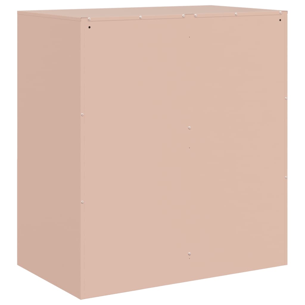 vidaXL Šoninė spintelė, rožinės spalvos, 67x39x73cm, plienas