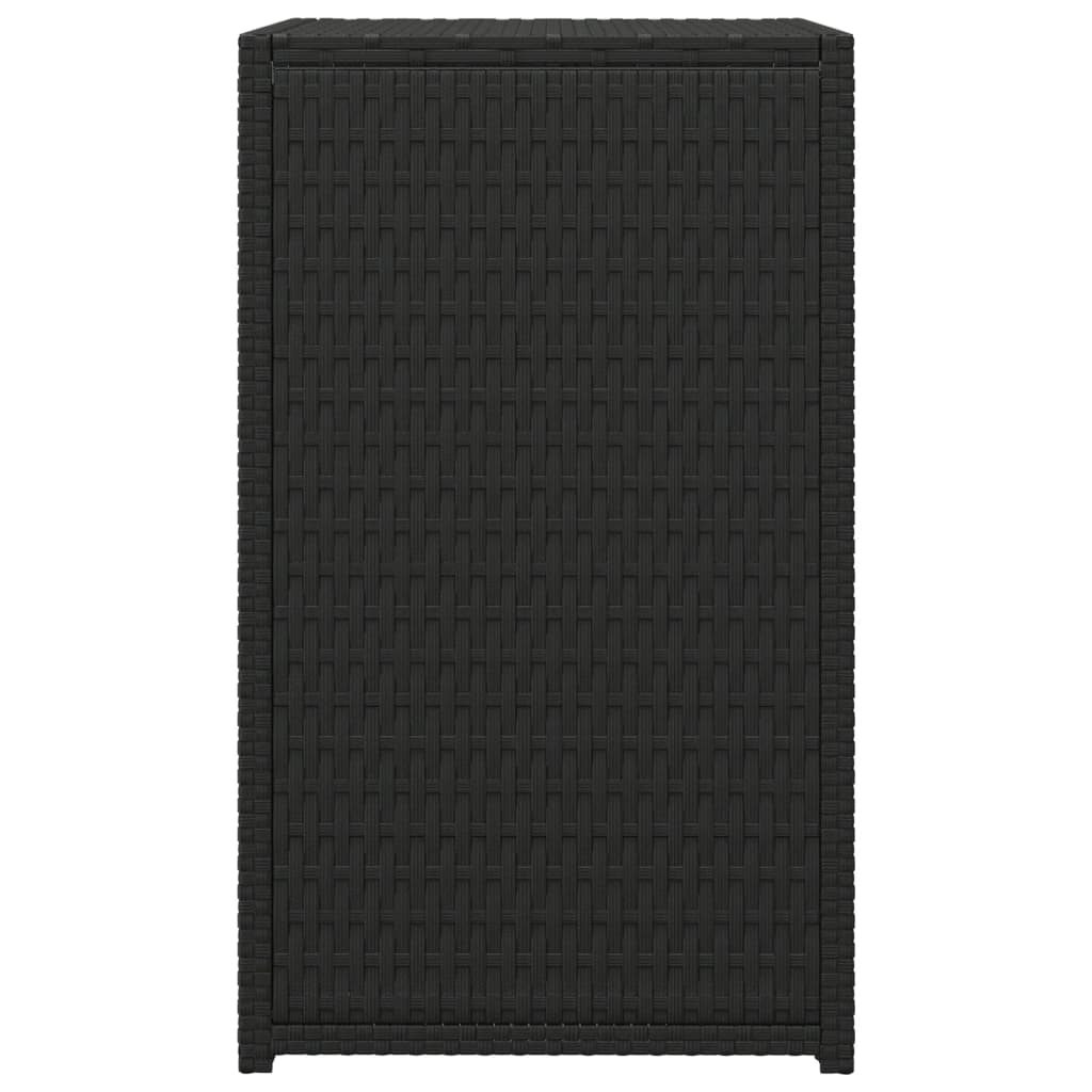 vidaXL C formos staliukas, juodos spalvos, 40x35x60cm, poliratanas