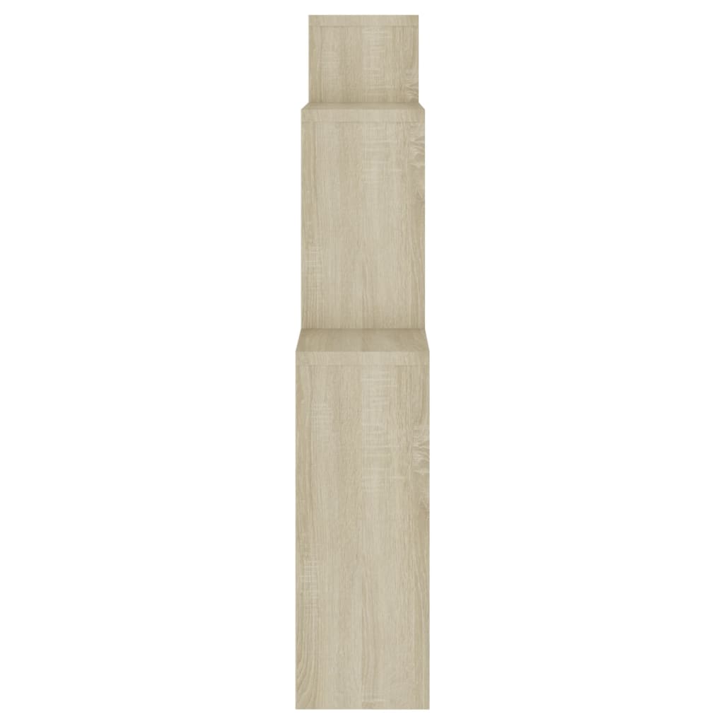 vidaXL Sieninė lentyna, sonoma ąžuolo, 80x15x78,5cm, apdirbta mediena