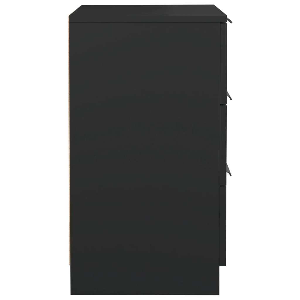 vidaXL Naktinės spintelės, 2vnt., juodos spalvos, 40x36x65cm