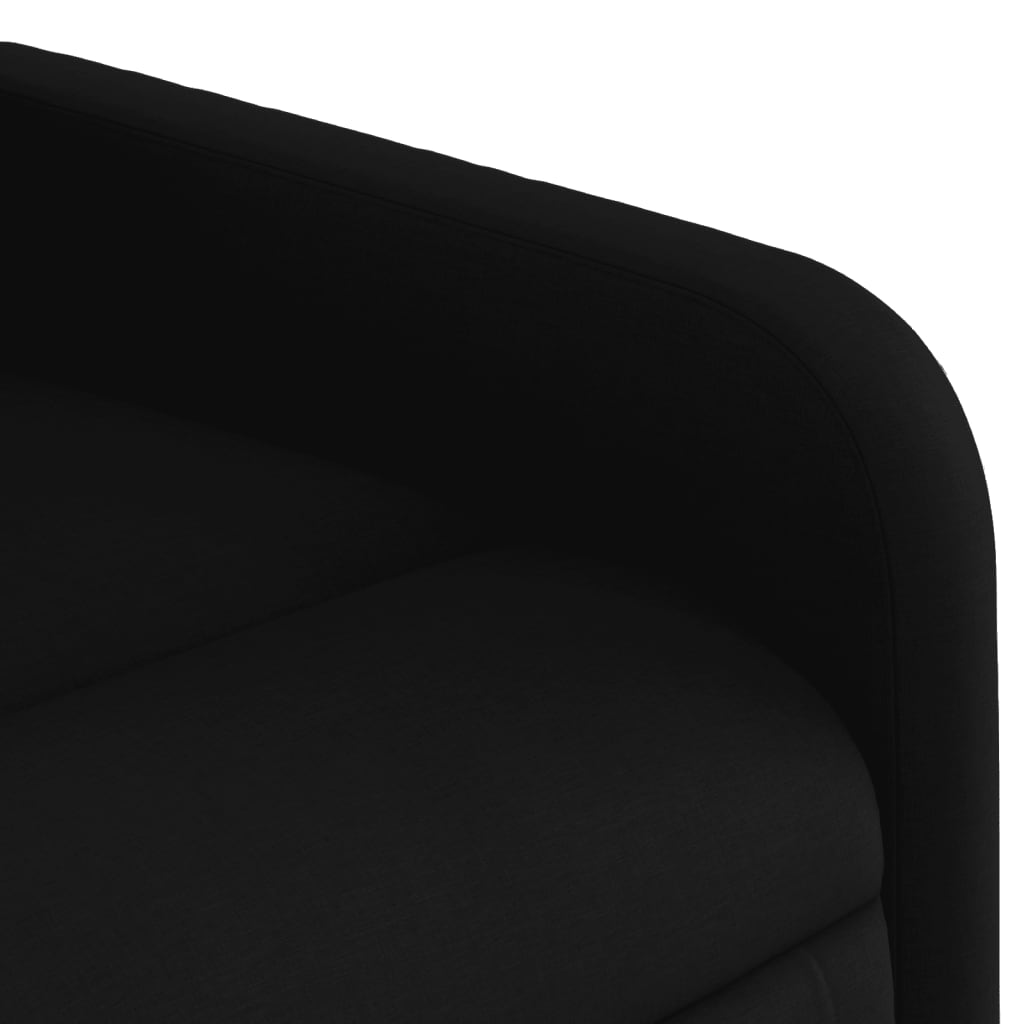 vidaXL Elektrinis atsistojantis atlošiamas krėslas, juodas, audinys