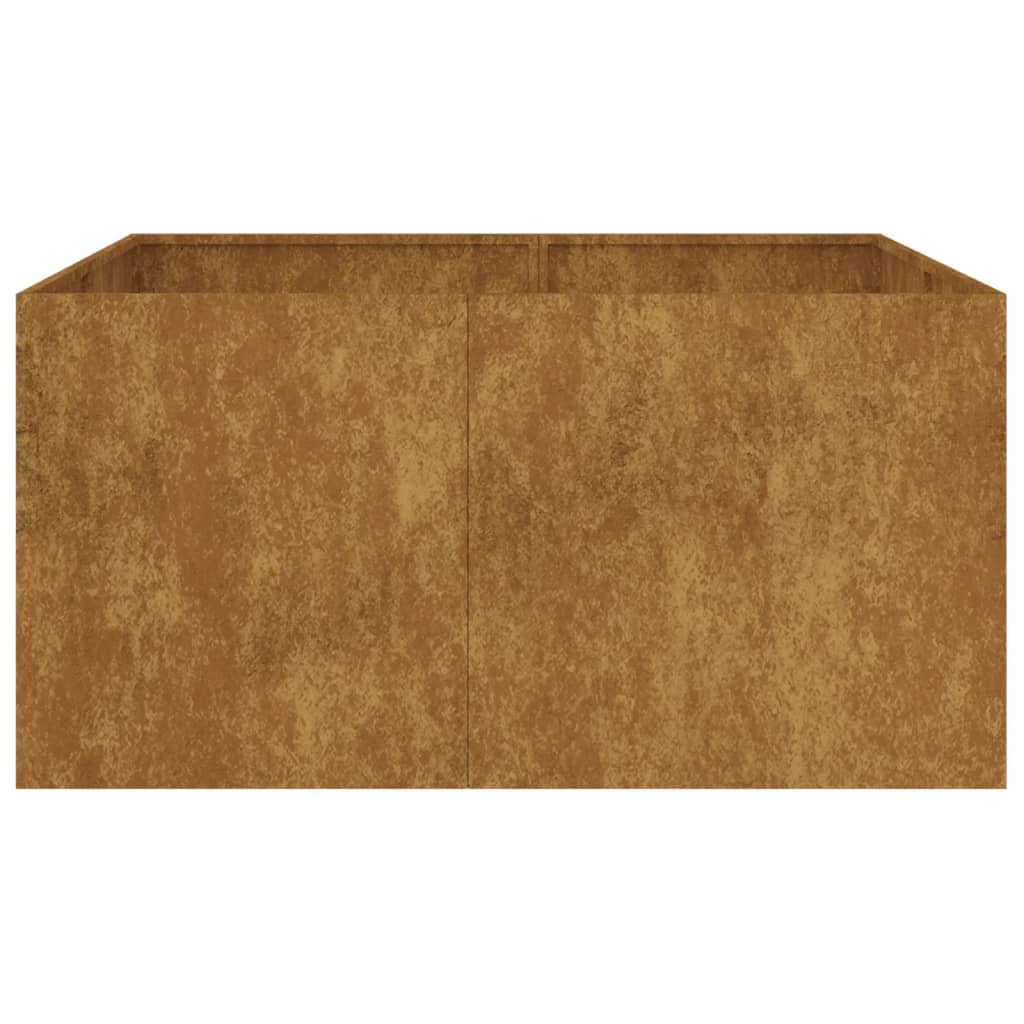 vidaXL Lovelis, 80x80x40cm, Corten plienas