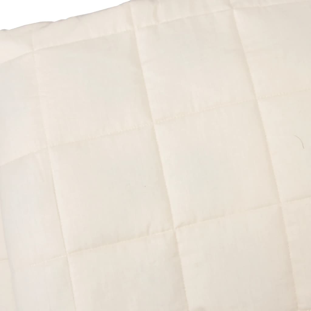 vidaXL Sunki antklodė, šviesi kreminė, 200x230cm, audinys, 9kg