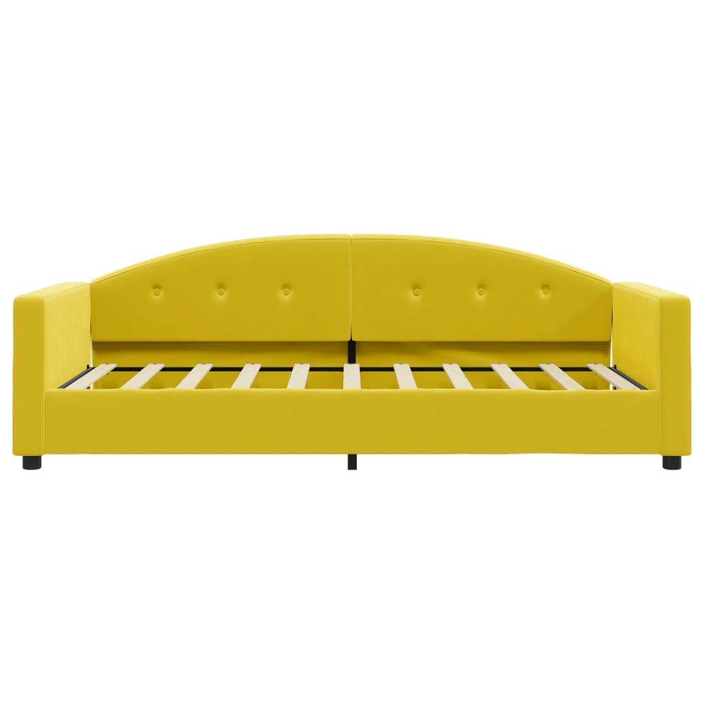 vidaXL Sofa, geltonos spalvos, 80x200cm, aksomas