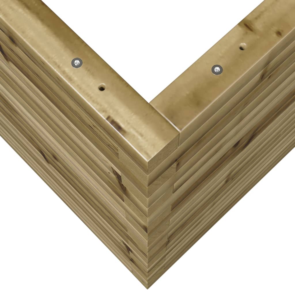 vidaXL Sodo lovelis, 110x60x68,5cm, impregnuota pušies mediena
