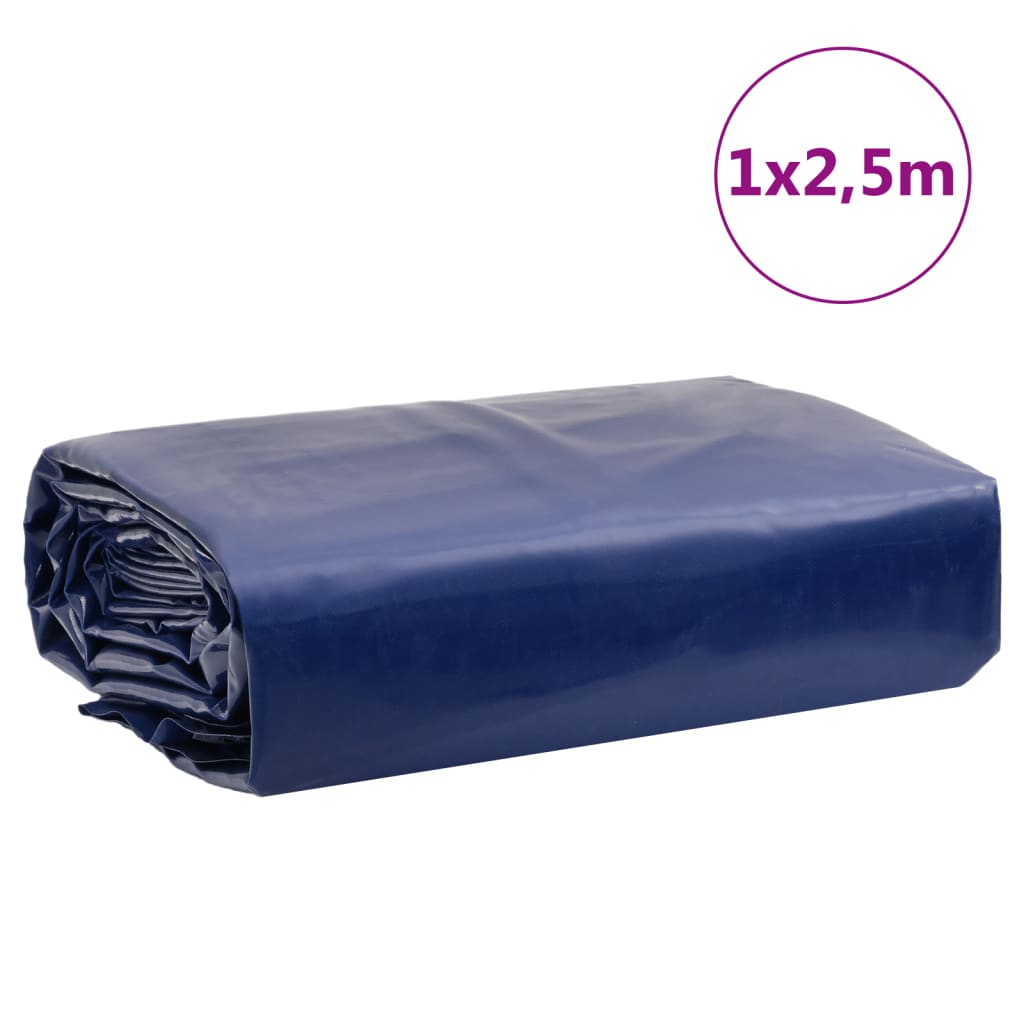 vidaXL Tentas, mėlynos spalvos, 1x2,5m, 650g/m²