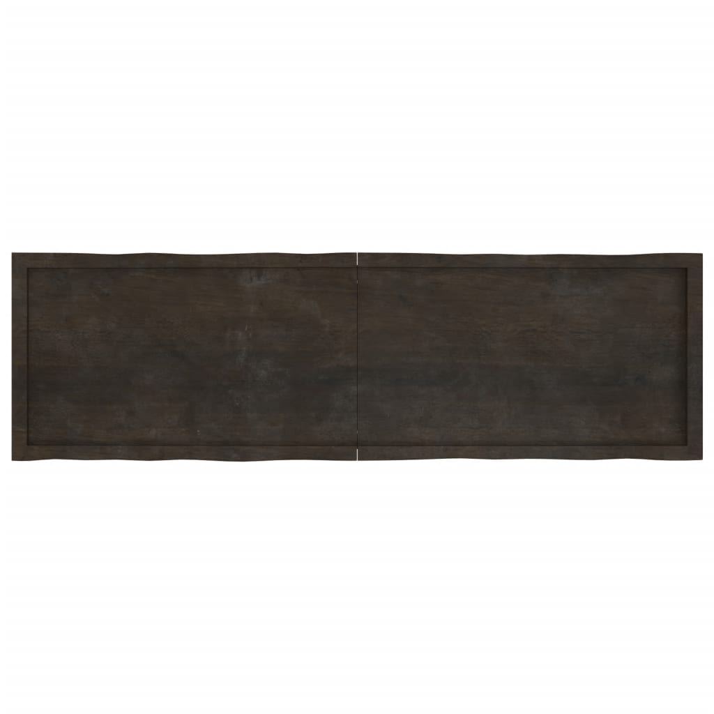 vidaXL Stalviršis, tamsiai ruda, 180x50x(2-4) cm, medienos masyvas