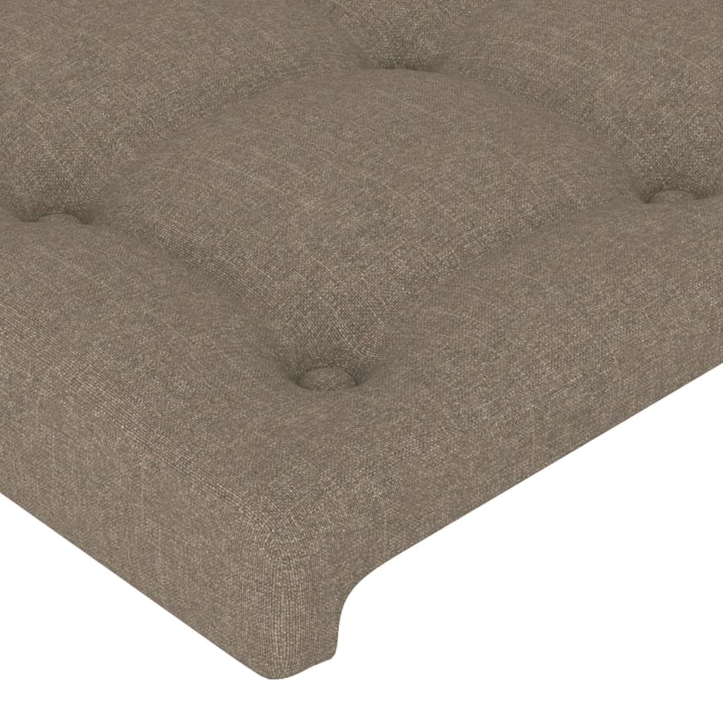 vidaXL Galvūgalis su auselėmis, taupe, 203x23x118/128cm, audinys