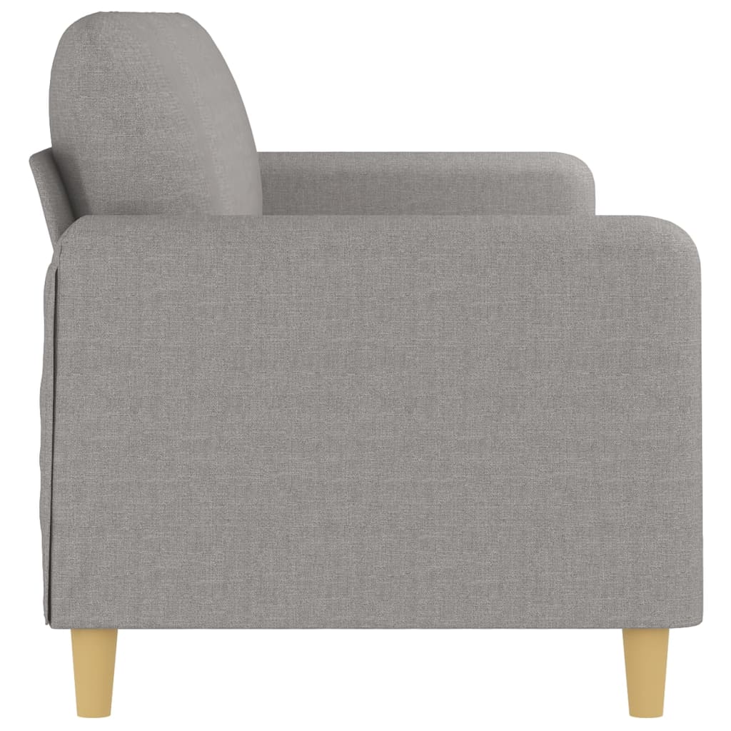 vidaXL Trivietė sofa, šviesiai pilkos spalvos, 210cm, audinys