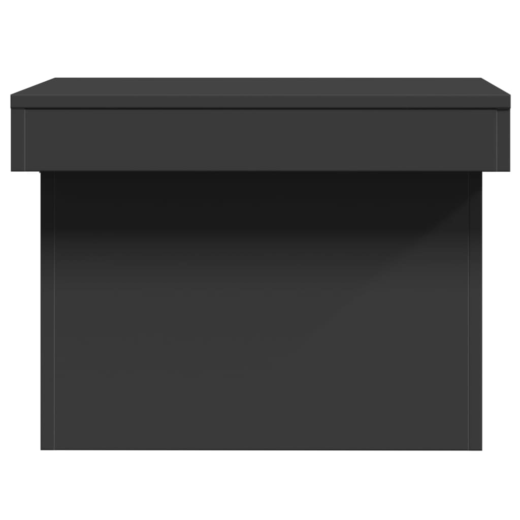 vidaXL Kavos staliukas, juodos spalvos, 80x55x40cm, apdirbta mediena
