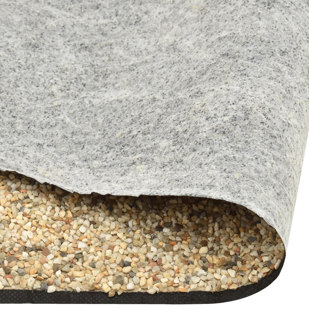 vidaXL Tvenkinio danga su akmenukais, natūrali smėlio, 100x40cm