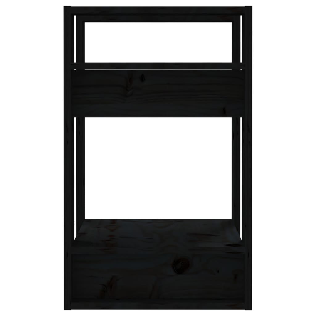 vidaXL Spintelė knygoms/kambario pertvara, juoda, 41x35x57cm, pušis