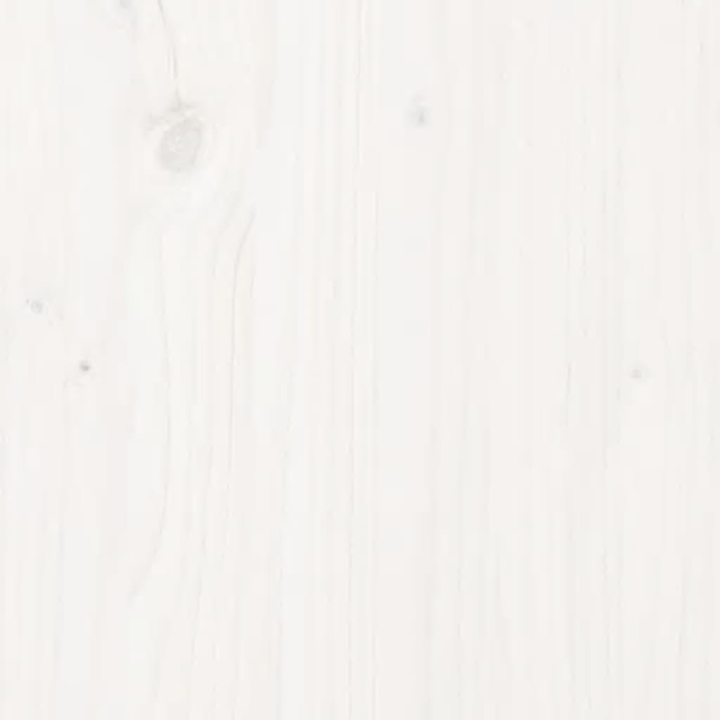 vidaXL Lovos rėmas, baltas, 150x200cm, pušies masyvas, didelis