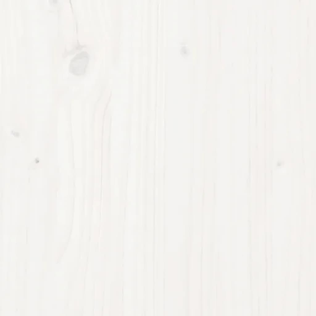vidaXL Kavos staliukas, baltas, 80x50x35cm, pušies medienos masyvas