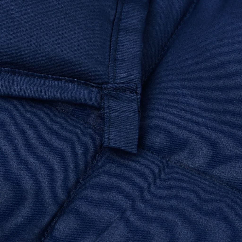 vidaXL Sunki antklodė, mėlynos spalvos, 220x230cm, audinys, 11kg